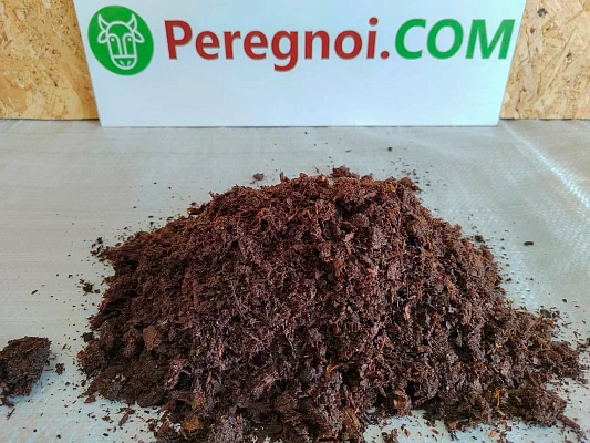 Перегной конского навоза чистый однородный без запаха в мешках 25л.